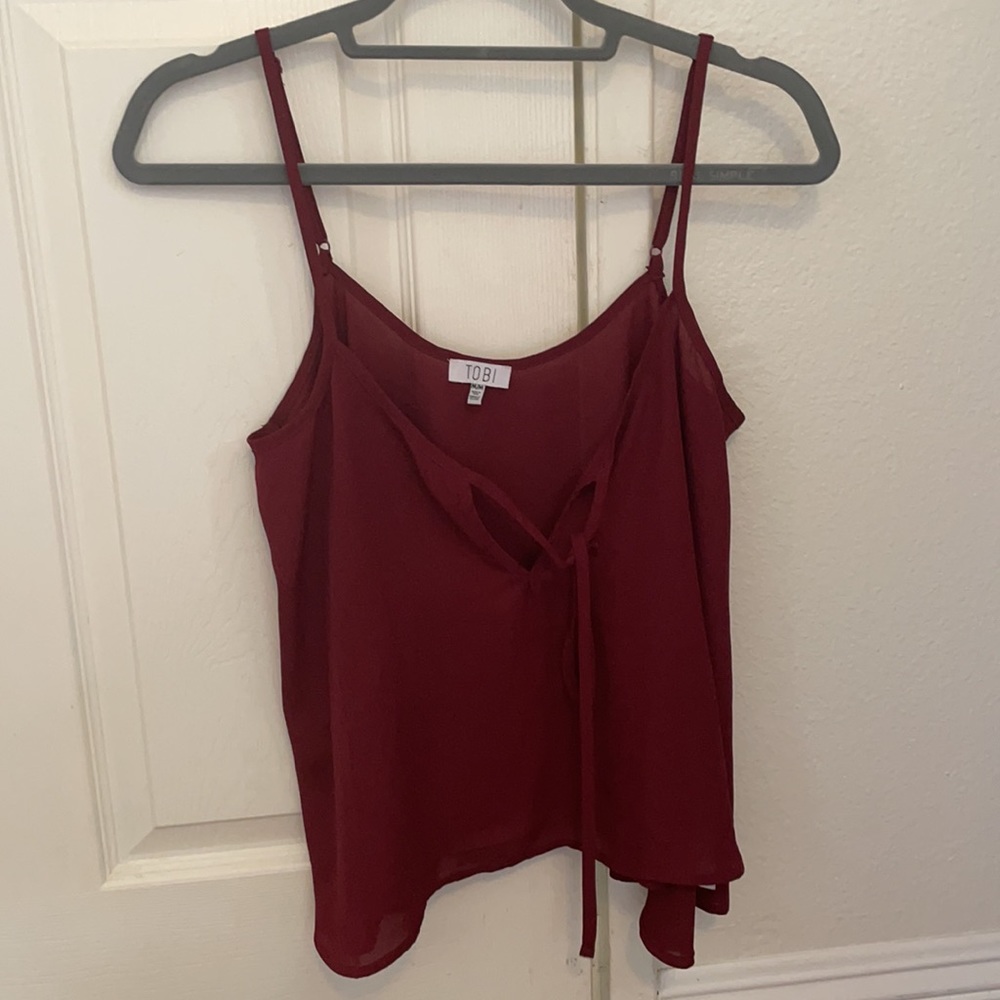 Maroon top